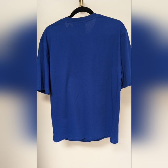 Moschino Blue Tee with Multicolor Logo - Picture 4 of 4